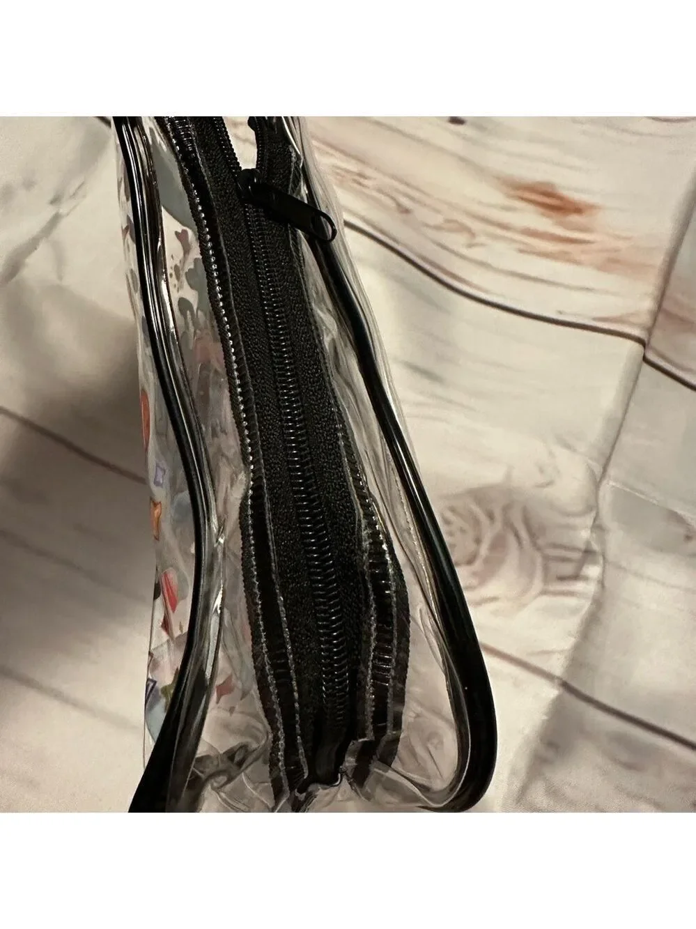 Clear Skincare Stuff Bag with Colorful Graphics